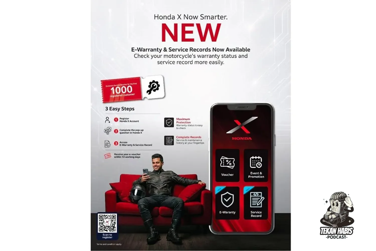 APPLIKASI HONDA X DINAIK TARAF DENGAN E-WARRANTY & SERVICE HISTORY