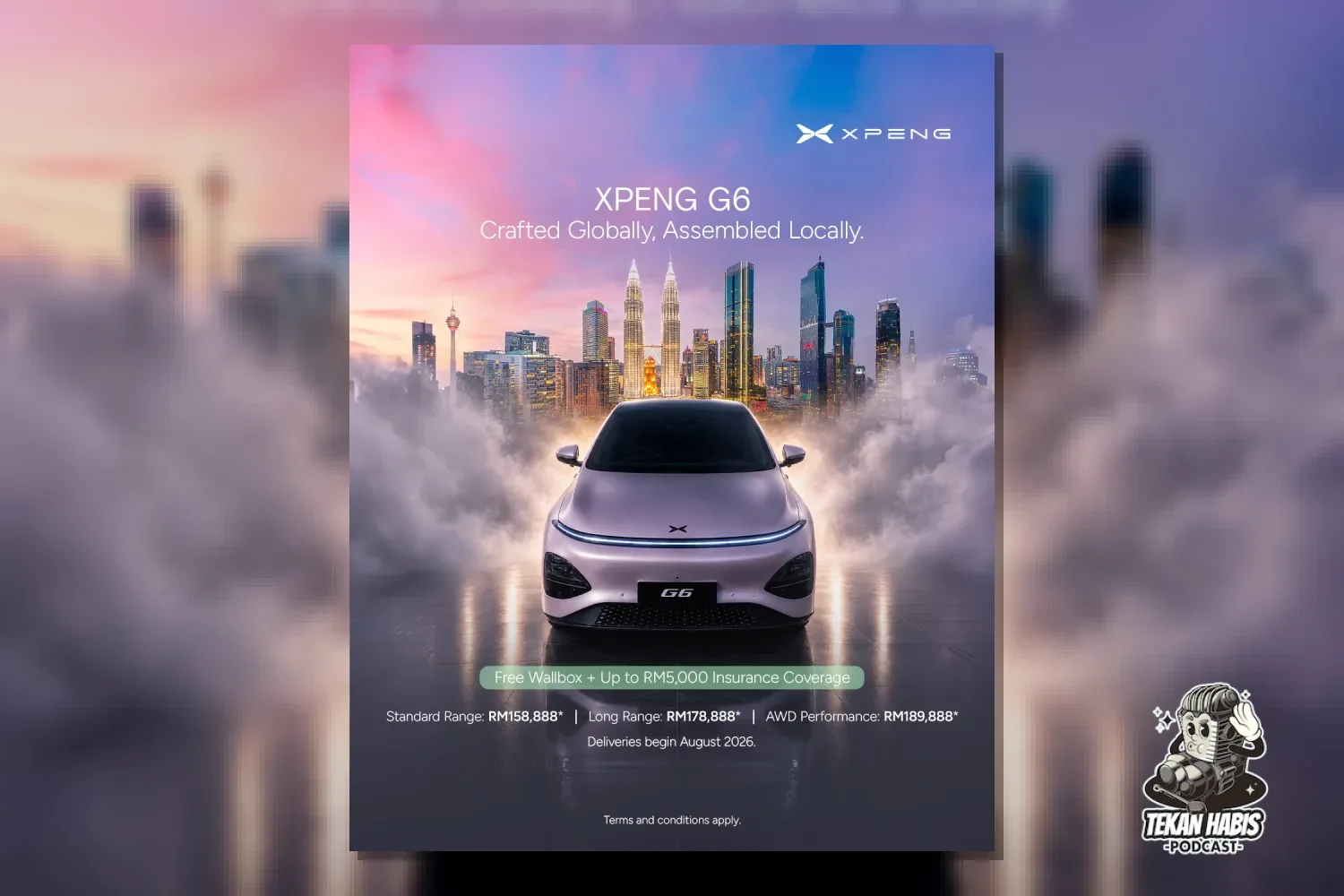 XPENG G6 DIPASANG DI MELAKA, HARGA BERMULA RM158,888