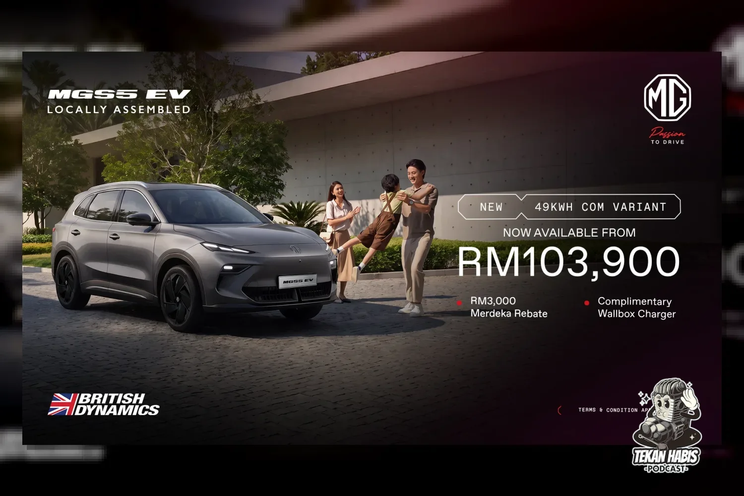MGS5 EV COM DIUMUMKAN – VARIAN PERMULAAN BAHARU DARI RM103,900