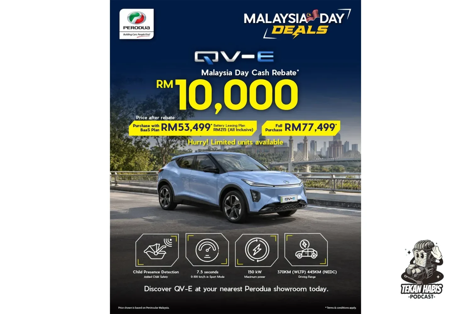 PERODUA QV-E, ATIVA & ARUZ DIBERI REBART KHAS SEMPENA KEMPEN HARI MALAYSA
