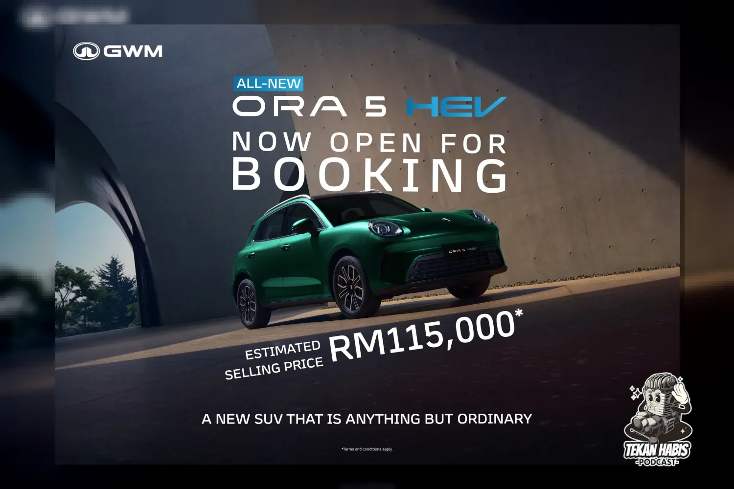 GWM ORA 5 HEV DIBUKA UNTUK TEMPAHAN – DARI RM115,000*