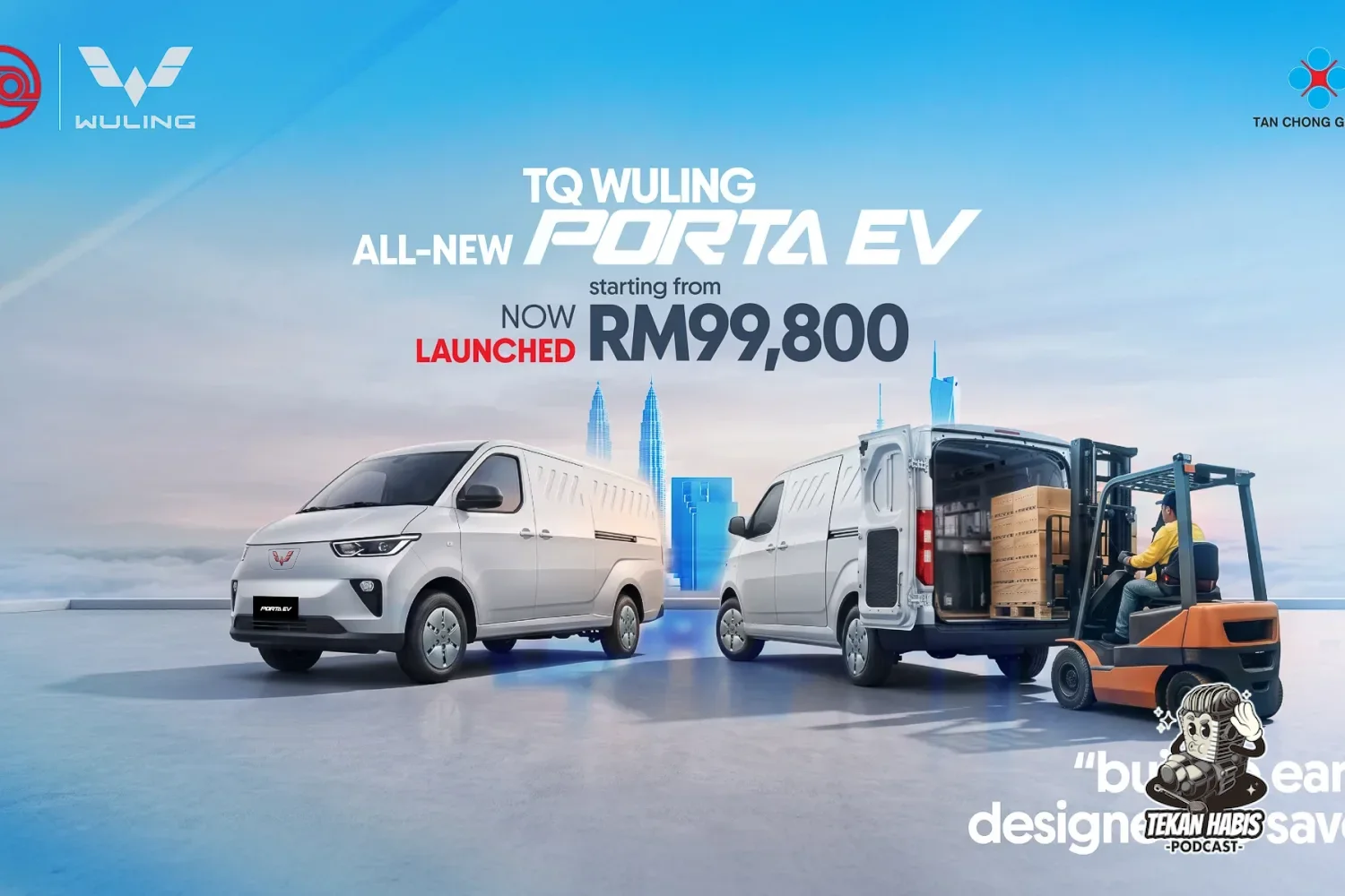TQ WULING PORTA EV TIBA – 2 VARIAN CKD, MULA DARI RM99,800*