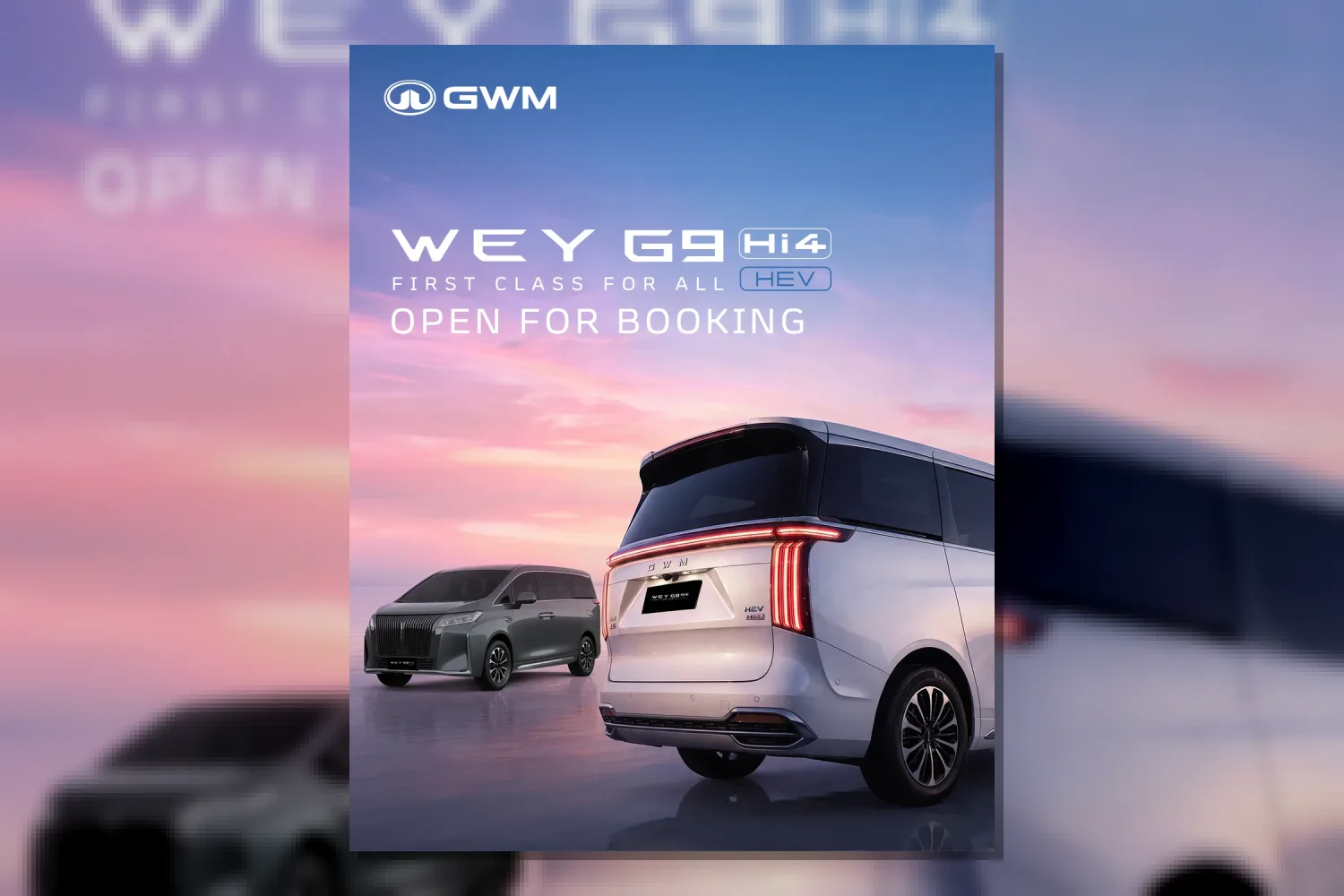 TEMPAHAN KINI BUKA UNTUK GWM WEY G9 HI4 HEV