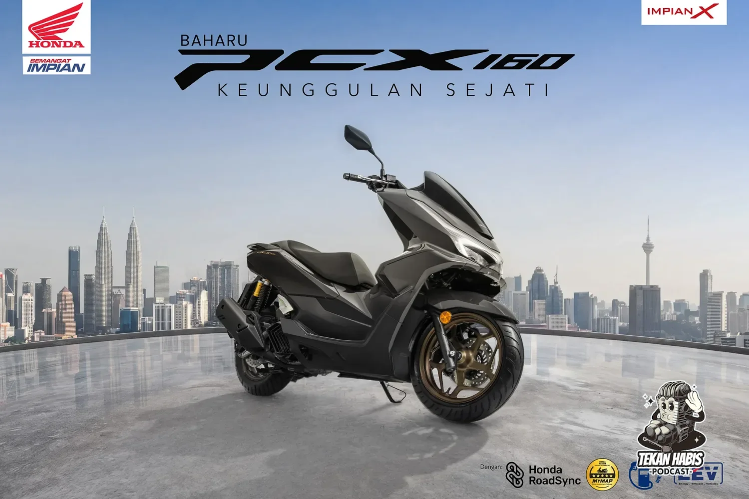 HONDA PCX 160 RASMI TIBA – MYMAP 5-BINTANG, ABS, DARI RM12,998