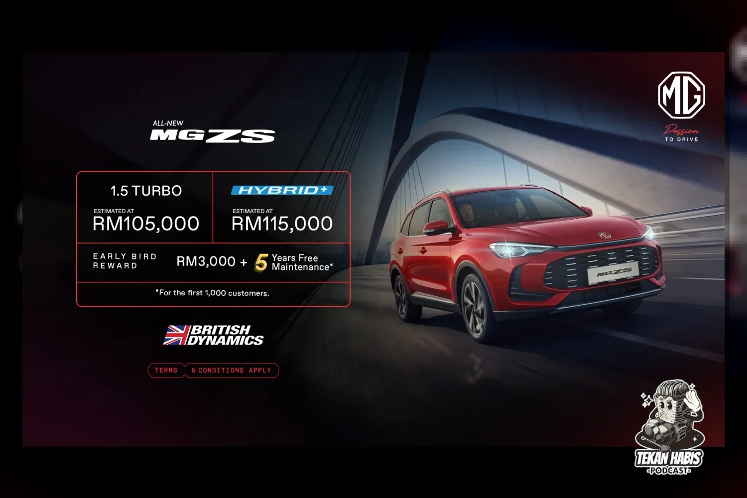 MG ZS CKD BAKAL TIBA – 2 VARIAN CKD, DARI RM105,000*