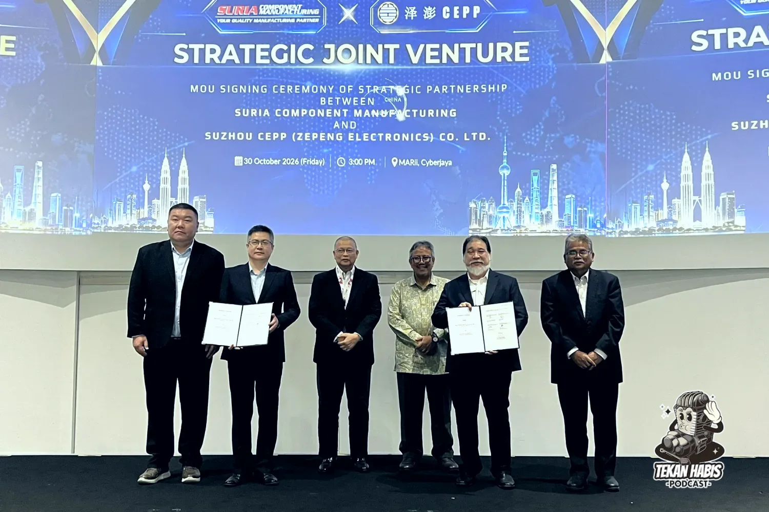 SURIA COMPONENT MANUFACTURING BAKAL MULAKAN R&D KOMPONEN PEDAL ELEKTRONIK, USAHASAMA BERSAMA SUZHOU CEPP